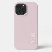 Custom licht zacht stoffig Roos blush roze gekleur iPhone Hoesje (Achterkant)