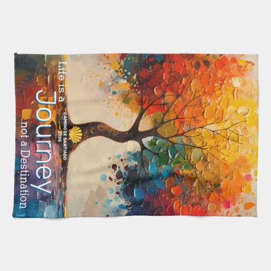 Custom Life is een reis, geen bestemming Theedoek (Horizontaal)