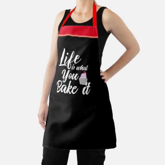 Custom Life is wat u bakker citeert Grappig bakken Schort (Insitu)