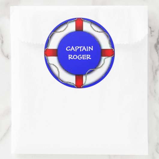 Custom Life Preserver Ronde Sticker (Tas)