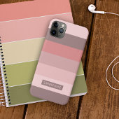 Custom Light Mauve Taupe Blush Roze Art Stripes iPhone Hoesje
