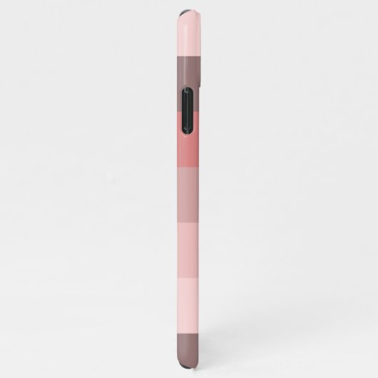 Custom Light Mauve Taupe Blush Roze Art Stripes iPhone Hoesje (Rechterkant)