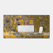 Custom Light Orange PCB Circuit Board for IT Pros Bureaumat (Keyboard & Muis)