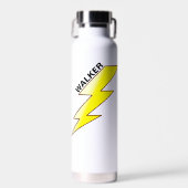 Custom Lightning Bolt for Boys - Personalized Name Waterfles (Voorkant)