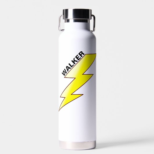 Custom Lightning Bolt for Boys - Personalized Name Waterfles (Voorkant)