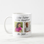 Custom Like vader als dochter / zoon met foto's Koffiemok (Links)