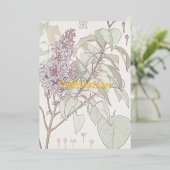 Custom Lila Folie Invitation Kaart (Staand Voorkant)