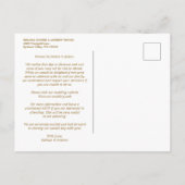 Custom Lilac Elegant Garland Wreath Wedding Aankondigingskaart (Achterkant)