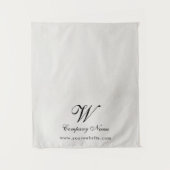 Custom Linen Business Table Runner Banner Script Wandkleed (Voorkant)