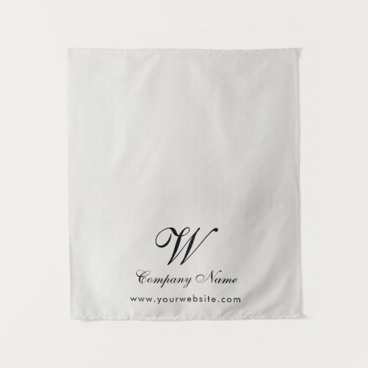 Custom Linen Business Table Runner Banner Script Wandkleed (Voorkant)