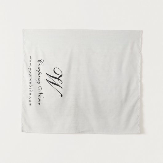 Custom Linen Business Table Runner Banner Script Wandkleed (Voorkant (horizontaal))