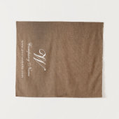 Custom Linen Business Table Runner Banner Script Wandkleed (Voorkant (horizontaal))