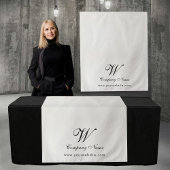 Custom Linen Business Table Runner Banner Script Wandkleed
