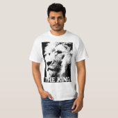 Custom Lion Gezicht Sjabloon Mannen Elegant Modern T-shirt (Voorkant volledig)