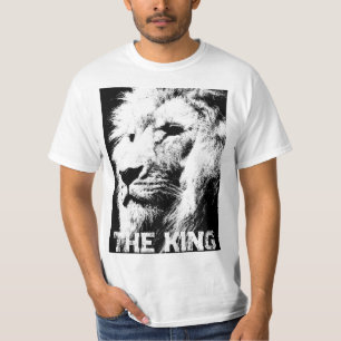 Custom Lion Gezicht Sjabloon Mannen Elegant Modern T-shirt