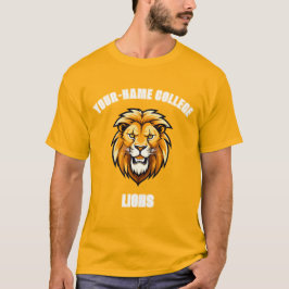 CUSTOM Lion Mascot | Geel goud - School College T-shirt