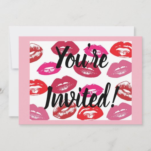 CUSTOM Lipsense Party-uitnodiging + enveloppen Kaart (Voorkant)