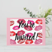 CUSTOM Lipsense Party-uitnodiging + enveloppen Kaart (Staand voorkant)