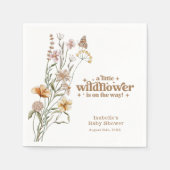 Custom Little Wildflower Meisje Baby shower Papier Servet (Voorkant)
