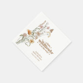 Custom Little Wildflower Meisje Baby shower Papier Servet (Hoek)