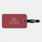 Custom Live Laugh Love Diamond Heart Bagagelabel (Achterkant horizontaal)