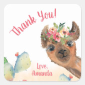 Custom Llama Vierkante Sticker (Voorkant)