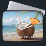 Custom Location Coco Loco Laptop Sleeve<br><div class="desc">Change the text fields as you wish. Using the editing tool,  you can also change the fonts and their sizes and colors as you wish. See my store for more custom tropical items.</div>