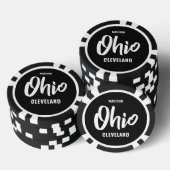 Custom Location, Name & Color Ohio Poker Chips (Opstapeling)