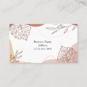 Custom Logo Abstract Minimal Boho Business Card Visitekaartje (Achterkant)