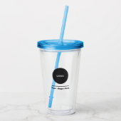 Custom Logo Acrylic Tumbler with Straw No Minimum Acryl Drinkbeker (Achterkant)