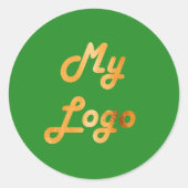 Custom logo afbeelding business forest groen ronde sticker (Voorkant)