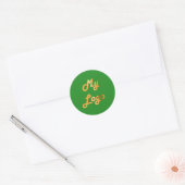 Custom logo afbeelding business forest groen ronde sticker (Envelop)
