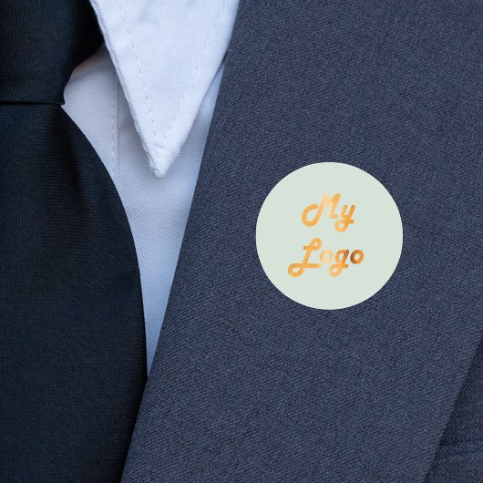 Custom logo afbeelding business sage groen ronde sticker