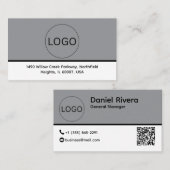 Custom Logo and QR Code Business Card Visitekaartje (Voorkant / Achterkant)