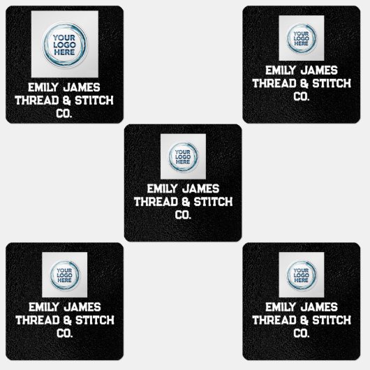 Custom Logo and Text Black Fabric Clothing Label 1 (Groep)