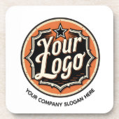 Custom Logo and Text Business Bier Onderzetter (Voorkant)