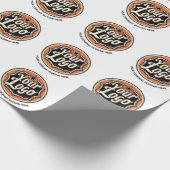 Custom Logo and Text Business Cadeaupapier (Hoek)