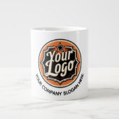 Custom Logo and Text Business Grote Koffiekop (Voorkant)