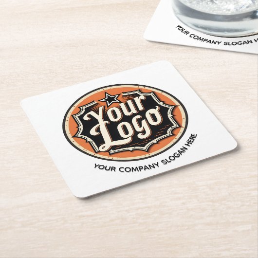 Custom Logo and Text Business Kartonnen Onderzetters (Schuin)