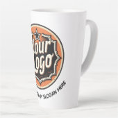 Custom Logo and Text Business Latte Mok (Rechterhoek)