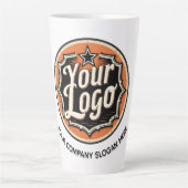 Custom Logo and Text Business Latte Mok (Voorkant)