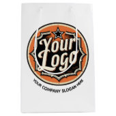 Custom Logo and Text Business Medium Cadeauzakje (Voorkant)