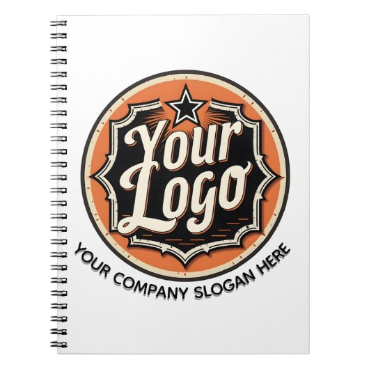 Custom Logo and Text Business Notitieboek (Voorkant)