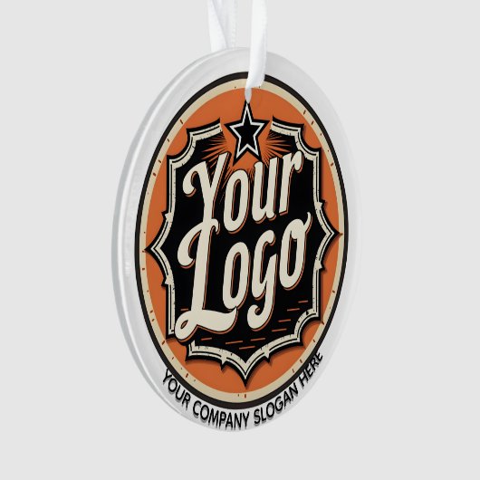 Custom Logo and Text Business Ornament (voorkant)