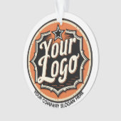 Custom Logo and Text Business Ornament (voorkant)