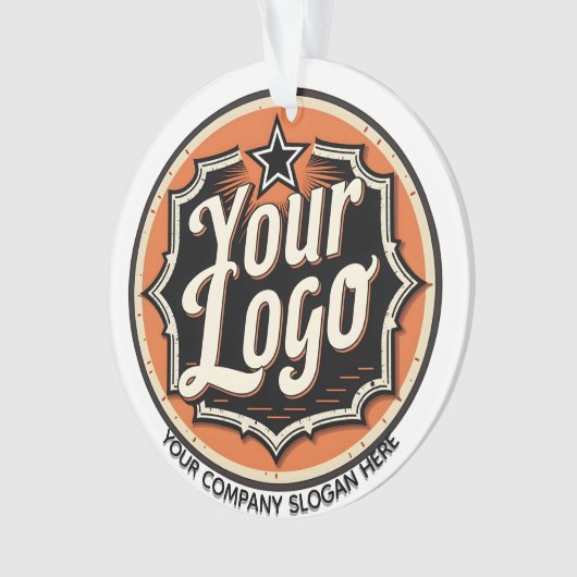 Custom Logo and Text Business Ornament (voorkant)