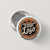 Custom Logo and Text Business Ronde Button 3,2 Cm (Voorkant /achterkant)