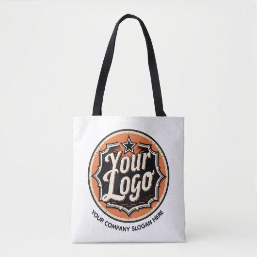 Custom Logo and Text Business Tote Bag (Voorkant)