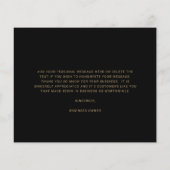 Custom Logo Black and Gold Budget Thank You Card (Achterkant)