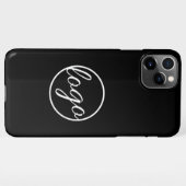 Custom Logo Black Business Professional iPhone Hoesje (Achterkant horizontaal)